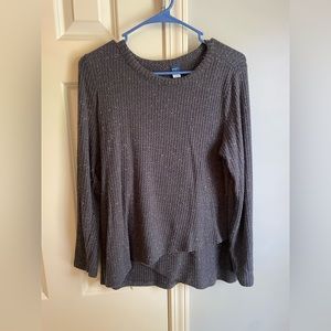 Nursing/Maternity top- Long sleeve gray thermal